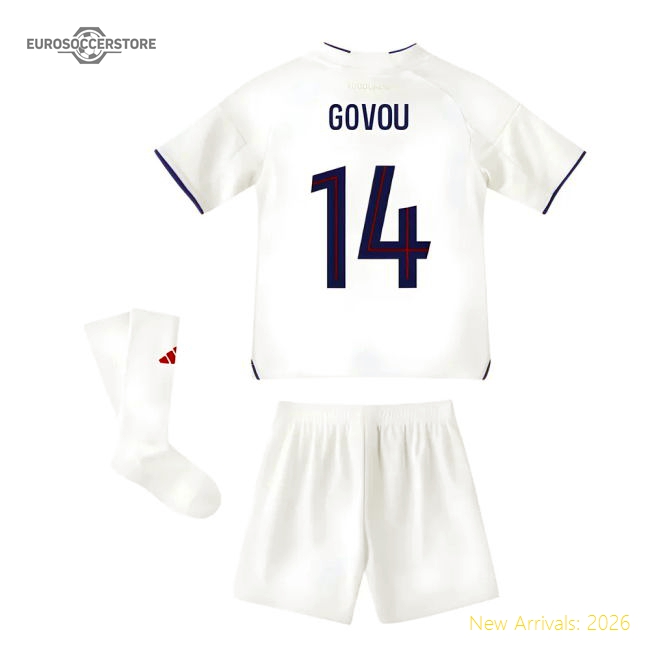 2025-2026 Olympique Lyon Home Mini Kit (Govou 14)-Football Jersey Hub