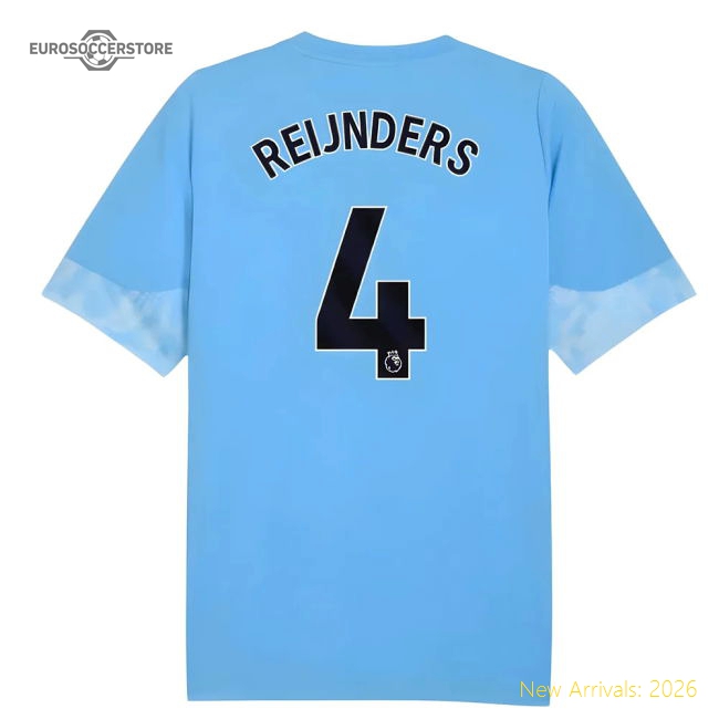 2025-2026 Man City Training Jersey (Light Blue) - Kids (Reijnders 4)-Football Jersey Hub