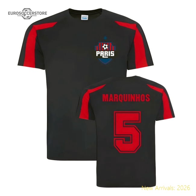 Marquinhos Paris Sports Training Jersey (Navy)-Football Jersey Hub