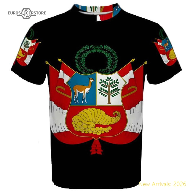 Peru Coat of Arms Sublimated Sports Jersey-Football Jersey Hub