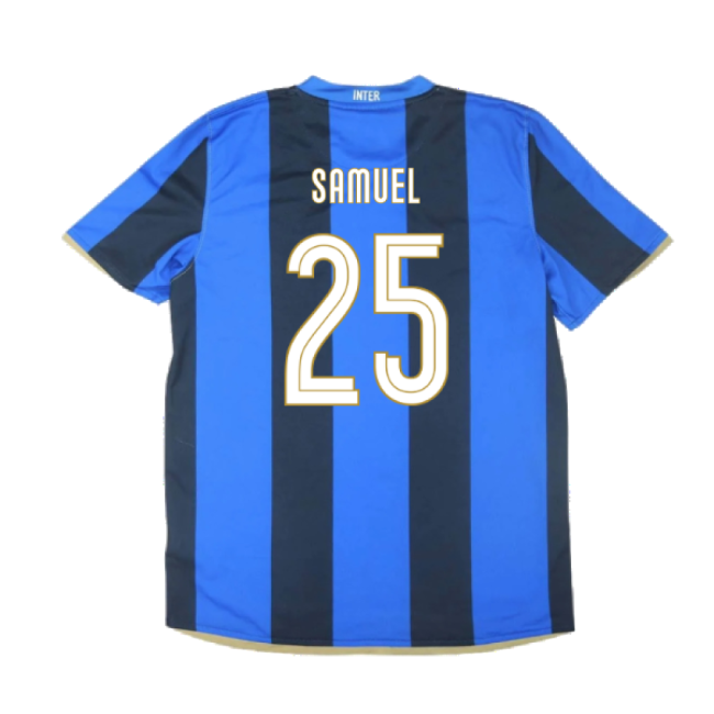 Inter Milan 2008-09 Home Shirt ((Excellent) S) (Samuel 25)-Football Jersey Hub