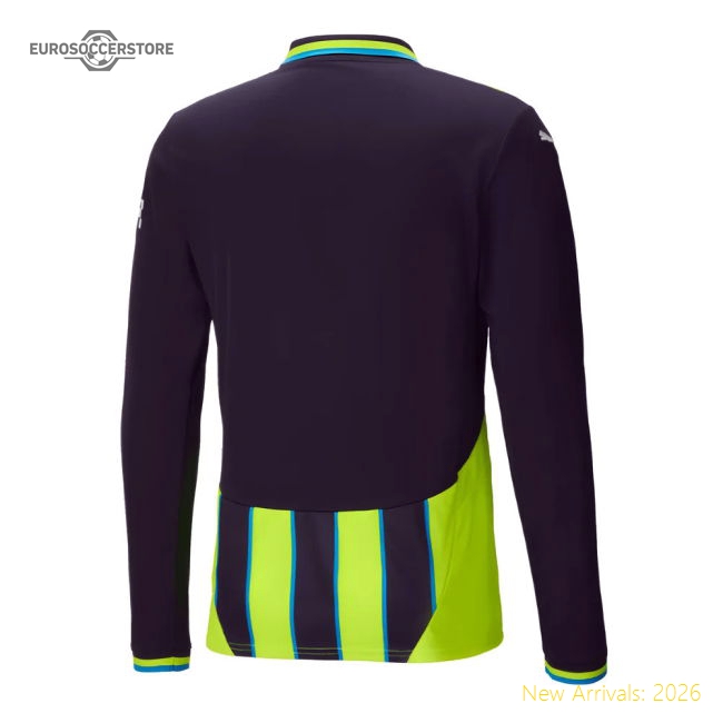 2024-2025 Man City Away Long Sleeve Shirt-Football Jersey Hub
