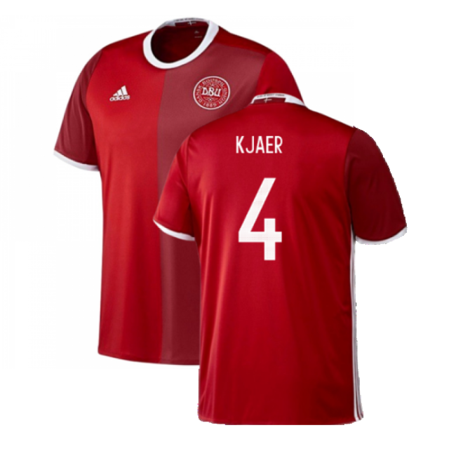 Denmark 2016-17 Home Shirt ((Excellent) 3XL) (Kjaer 4)-Football Jersey Hub