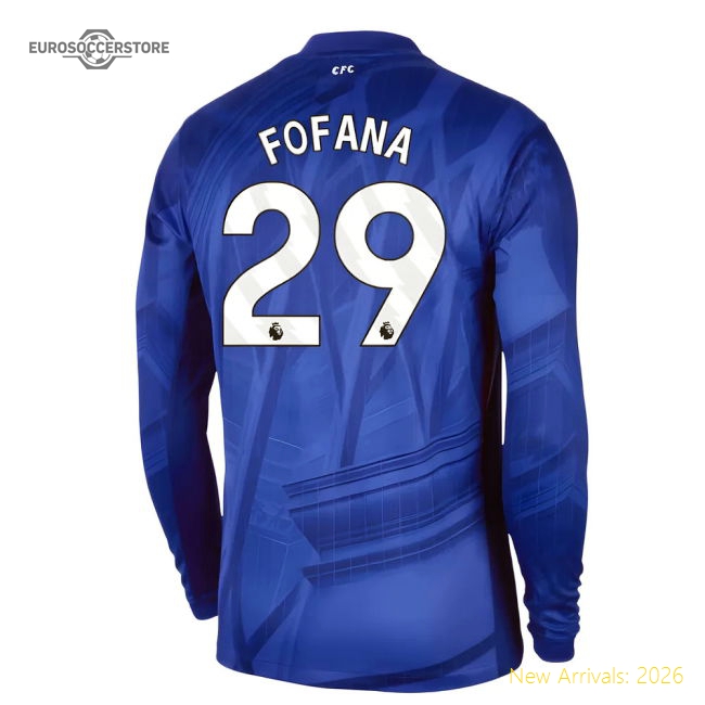 2025-2026 Chelsea Home Long Sleeve Shirt (Fofana 29)-Football Jersey Hub