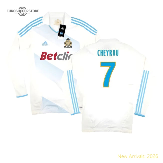 Marseille 2011-12 Player Spec Long Sleeve Home Shirt ((Excellent) L) (Cheyrou 7)-Football Jersey Hub