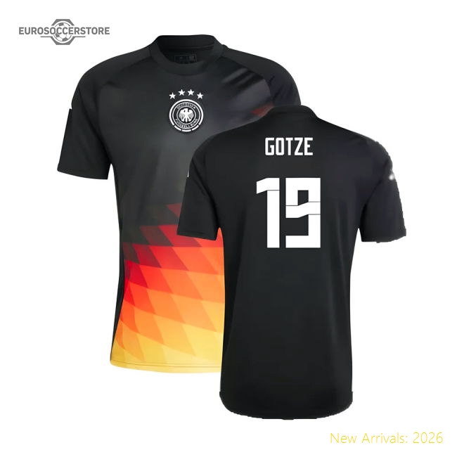 2024-2025 Germany Pre-Match Shirt (Black) (Gotze 19)-Football Jersey Hub