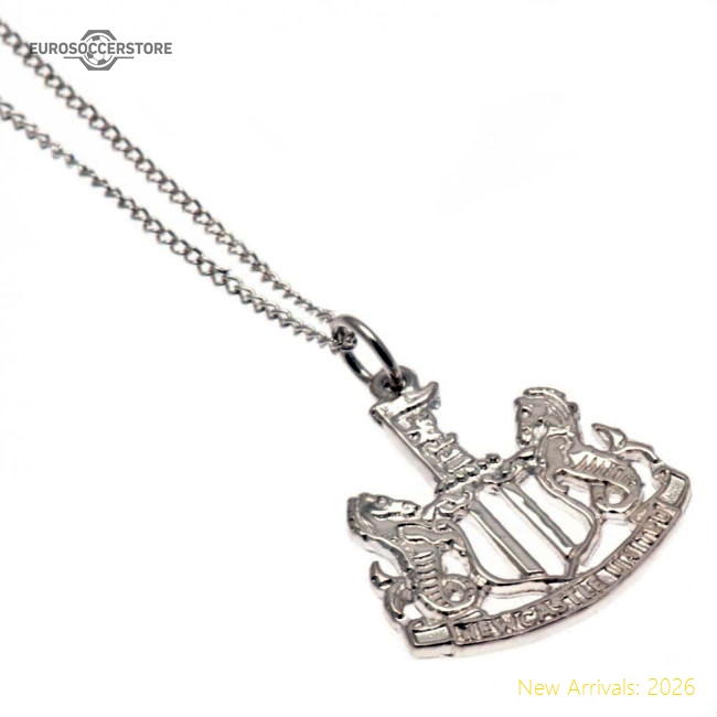 Newcastle United FC Sterling Silver Pendant & Chain-Football Jersey Hub