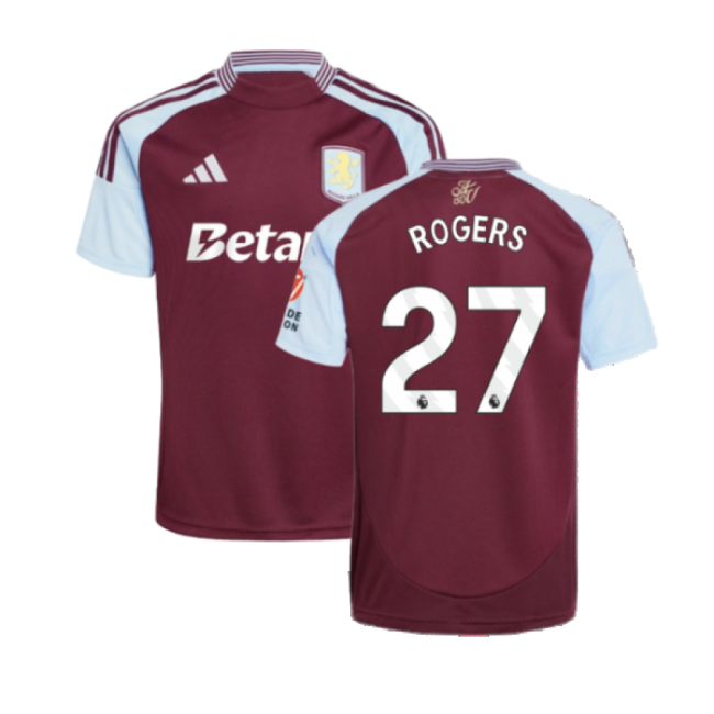 2024-2025 Aston Villa Home Shirt (Rogers 27)-Football Jersey Hub