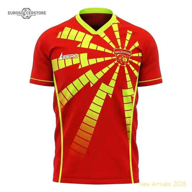 North Macedonia 2025-2026 Home Concept Shirt (Libero) (RISTEVSKI 4)-Football Jersey Hub
