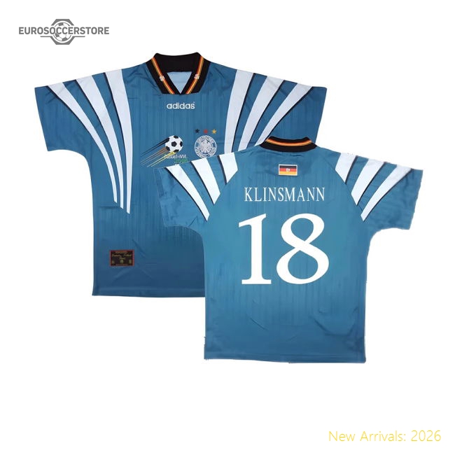 Germany 1996-98 Away Shirt ((Very Good) S) (Klinsmann 18)-Football Jersey Hub