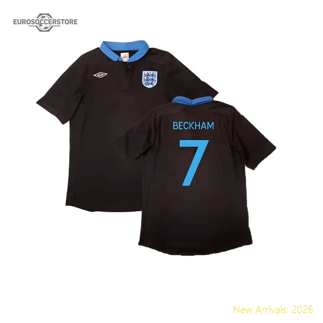 England 2011-12 Away Shirt ((Excellent) L) (BECKHAM 7)-Football Jersey Hub
