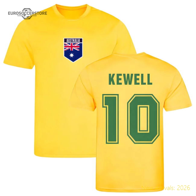 Kewell Australia Training Jersey (Yellow)-Football Jersey Hub