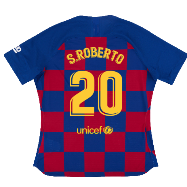 Barcelona 2019-20 Womens Home Shirt (Vaporkit) ((Excellent) S) (S.ROBERTO 20)-Football Jersey Hub