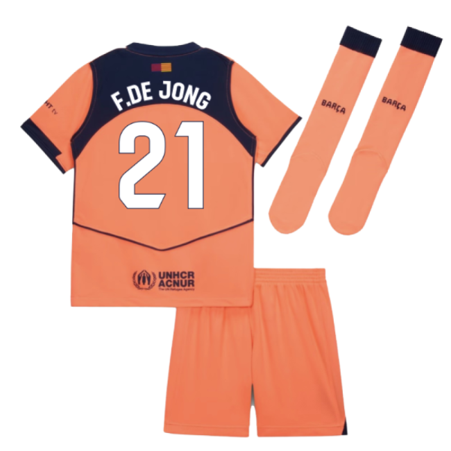 2025-2026 Barcelona Third Mini Kit (F.De Jong 21)-Football Jersey Hub