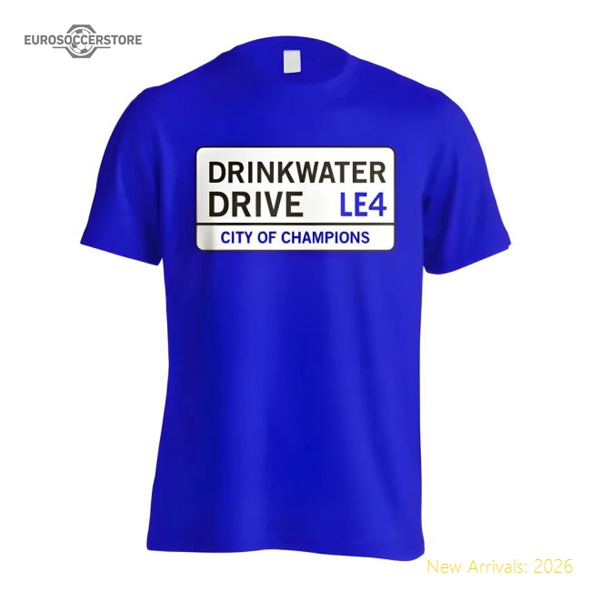 Drinkwater Drive - Leicester Street T-Shirt (Blue)-Football Jersey Hub