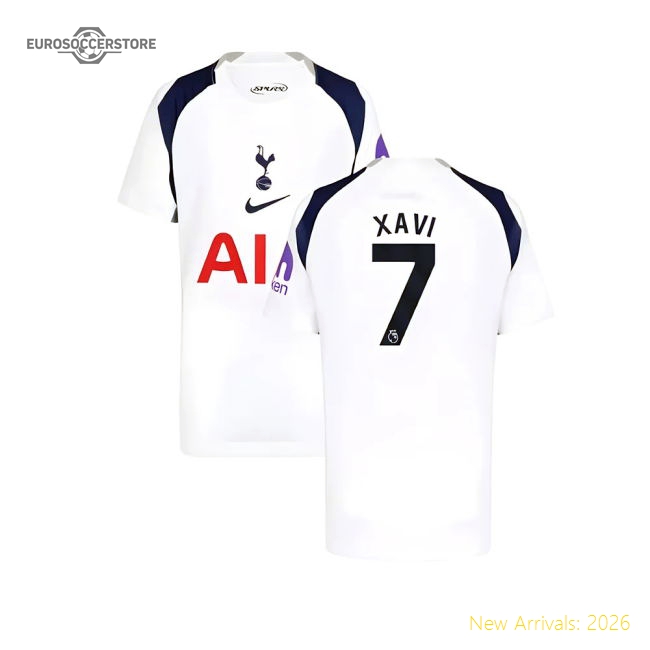 2025-2026 Tottenham Hotspur Home Shirt (Kids) (Xavi 7)-Football Jersey Hub