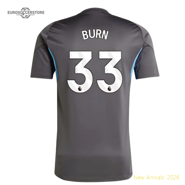 2025-2026 Newcastle Training Shirt (Grey) (Burn 33)-Football Jersey Hub