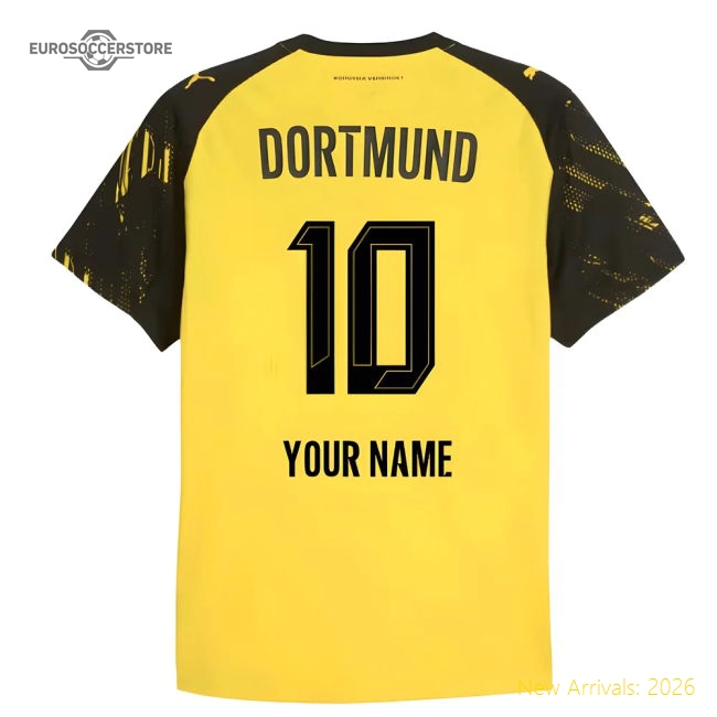 2025-2026 Borussia Dortmund Authentic Home Shirt (Your Name)-Football Jersey Hub