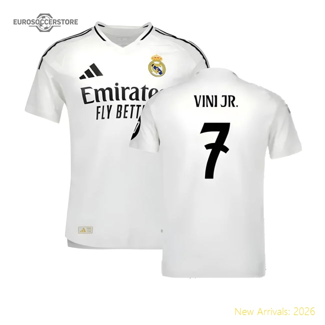 2024-2025 Real Madrid Authentic Home Shirt (Vini Jr. 7)-Football Jersey Hub