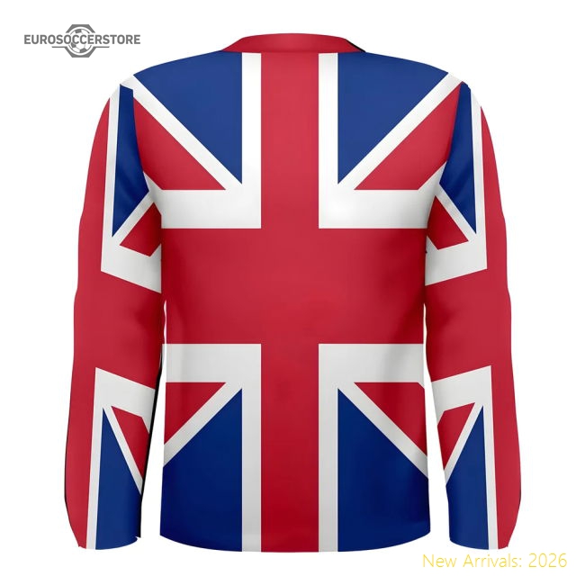 Great Britain Flag Long Sleeve Sublimated Sports Jersey-Football Jersey Hub