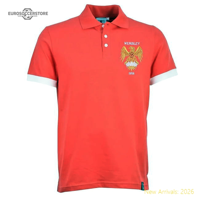 Stoke Red/White Polo-Football Jersey Hub