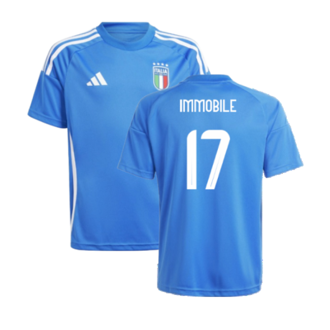 2024-2025 Italy Home Fan Jersey (Kids) (IMMOBILE 17)-Football Jersey Hub