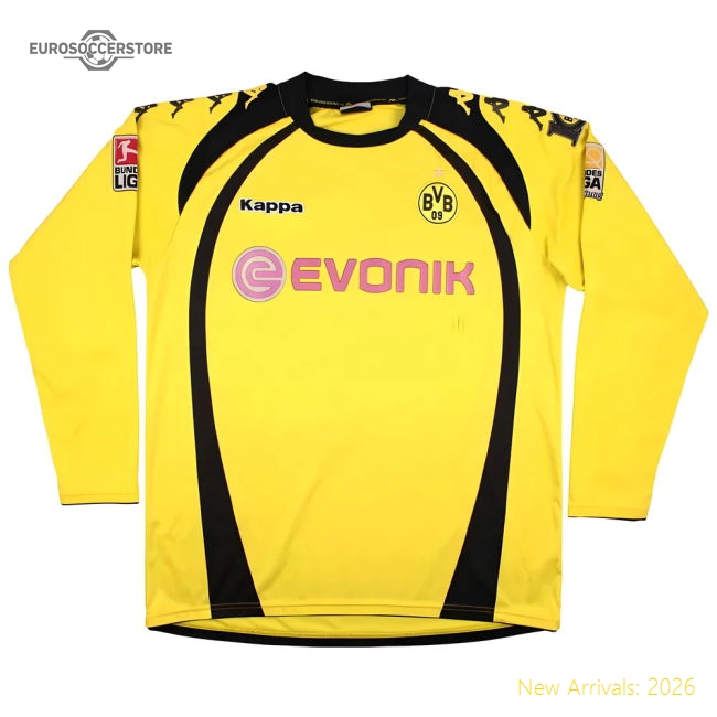 Borussia Dortmund 2009-10 Home Long Sleeve Shirt (Kuba #16) (2XL) (Very Good)-Football Jersey Hub