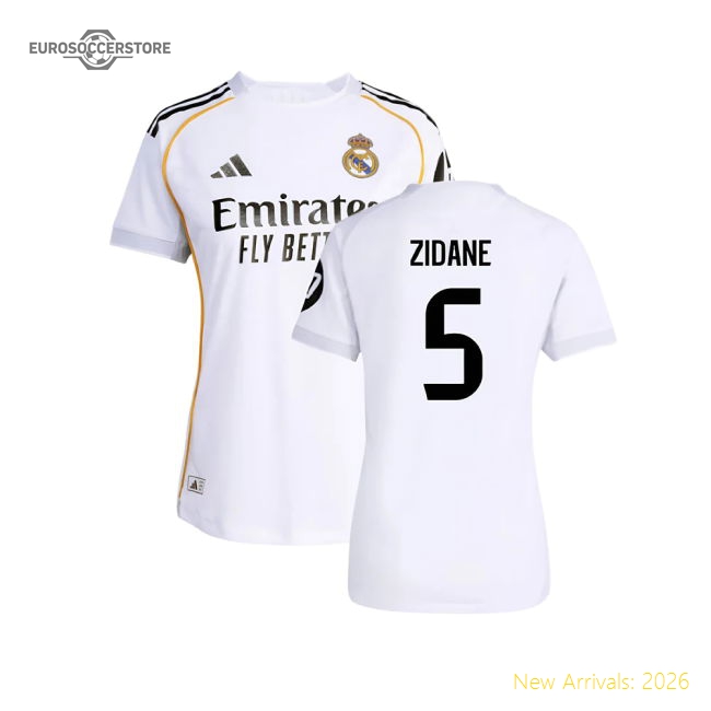 2025-2026 Real Madrid Authentic Home Shirt (Womens) (Zidane 5)-Football Jersey Hub