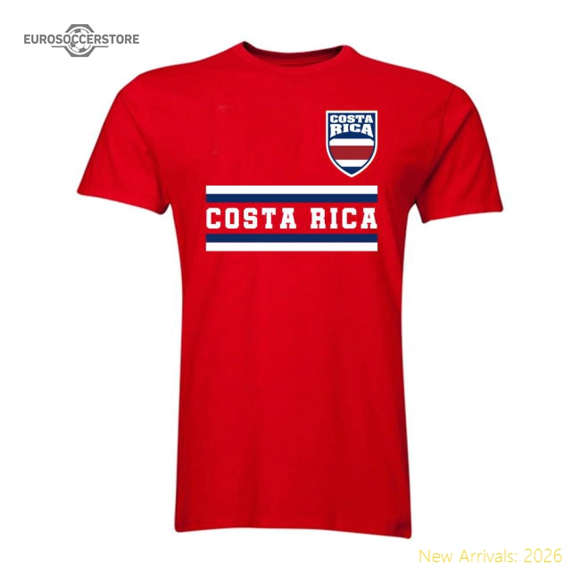 Costa Rica Core Football Country T-Shirt (Red)-Football Jersey Hub