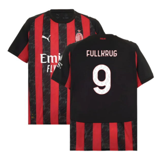 2025-2026 AC Milan Home Shirt (Fullkrug 9)-Football Jersey Hub