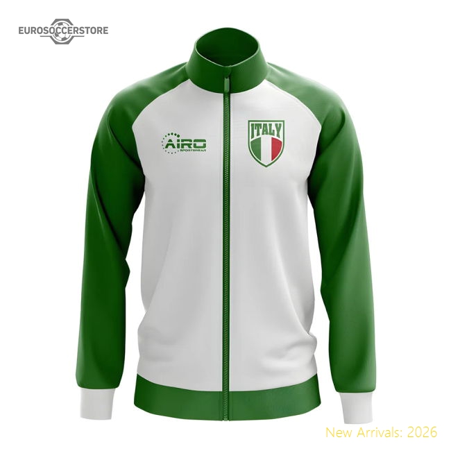 Italy Concept Football Track Jacket (White)-Football Jersey Hub