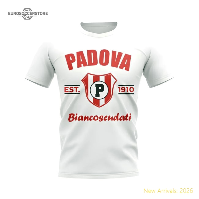 Padova Established Football T-Shirt (White)-Football Jersey Hub