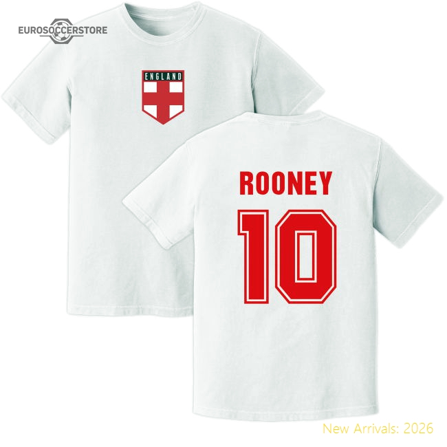 Rooney England Training Jersey (White)-Football Jersey Hub