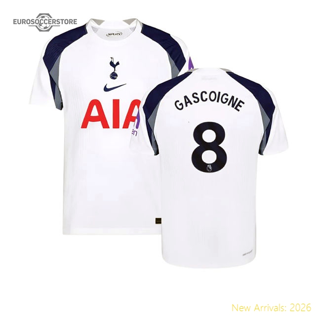 2025-2026 Tottenham Hotspur Authentic Home Shirt (Gascoigne 8)-Football Jersey Hub
