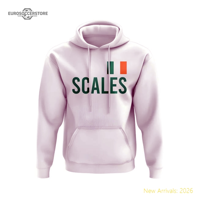 Liam Scales Ireland Name Hoody (White)-Football Jersey Hub