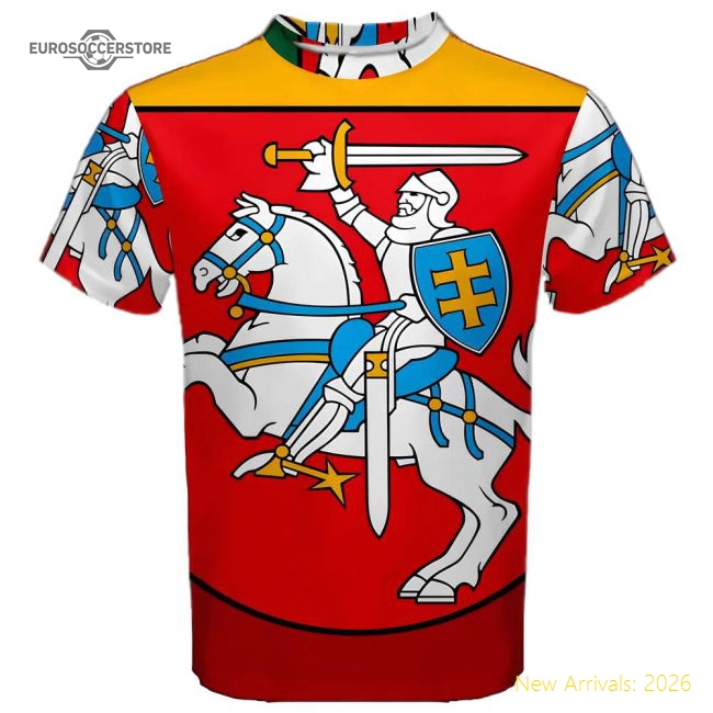 Lithuania Coat of Arms Sublimated Sports Jersey-Football Jersey Hub