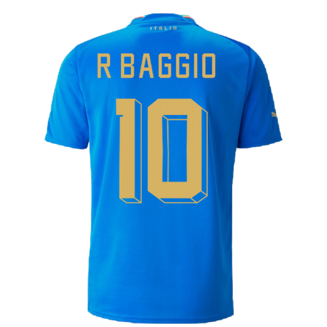 2022-2023 Italy Home Shirt (R BAGGIO 10)-Football Jersey Hub