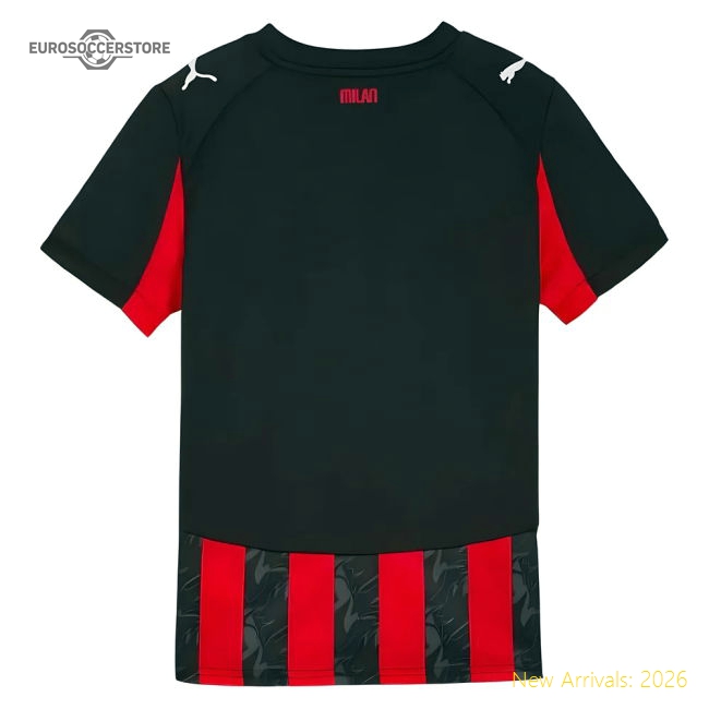 2025-2026 AC Milan Home Shirt (Kids)-Football Jersey Hub