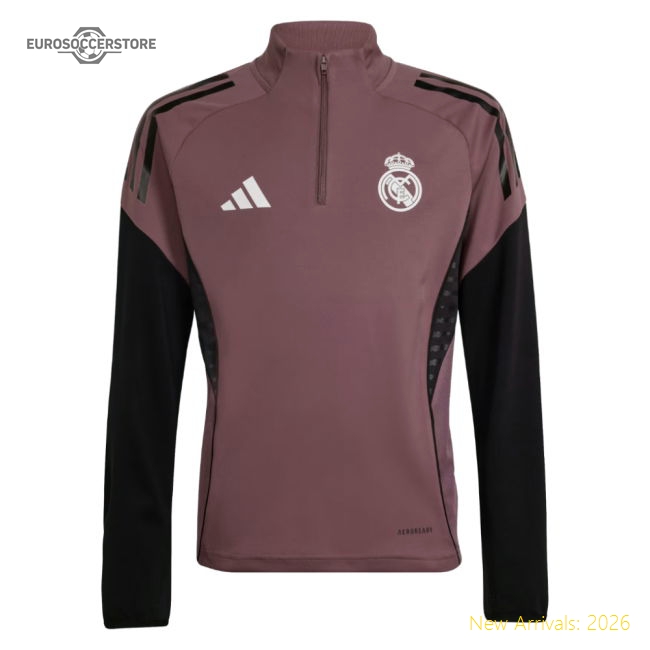 2025-2026 Real Madrid Training Top (Shadow Fig) - Kids-Football Jersey Hub