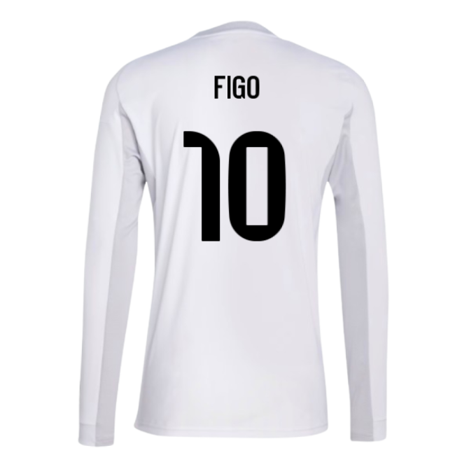 2025-2026 Real Madrid Long Sleeve Home Shirt (Figo 10)-Football Jersey Hub