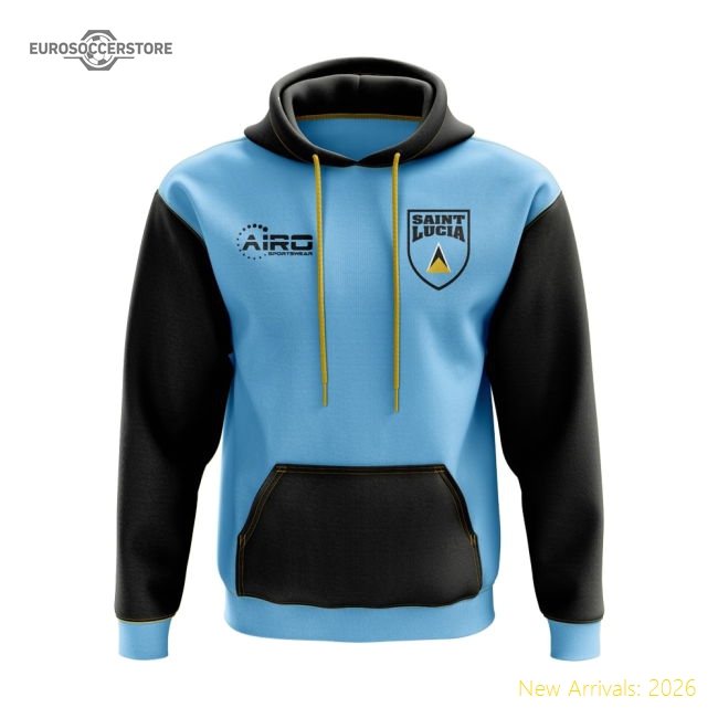 Saint Lucia Concept Country Football Hoody (Sky)-Football Jersey Hub