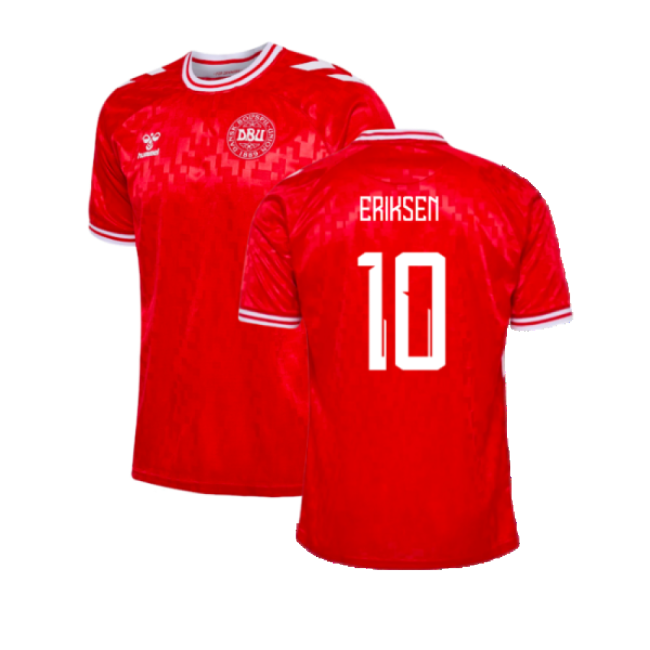 2024-2025 Denmark Home Shirt (Eriksen 10)-Football Jersey Hub