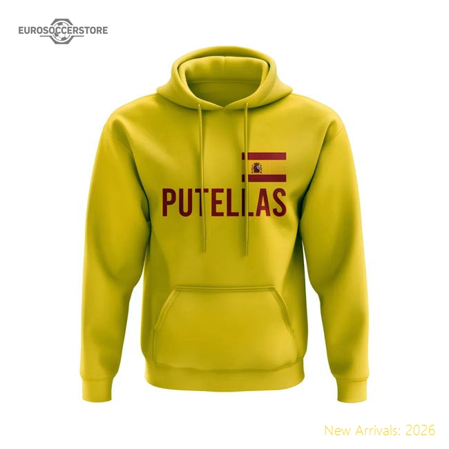 Alexia Putellas Spain Name Hoody (Yellow)-Football Jersey Hub