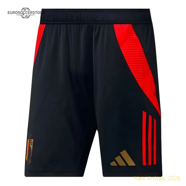 2024-2025 Belgium Training Shorts (Black)-Football Jersey Hub