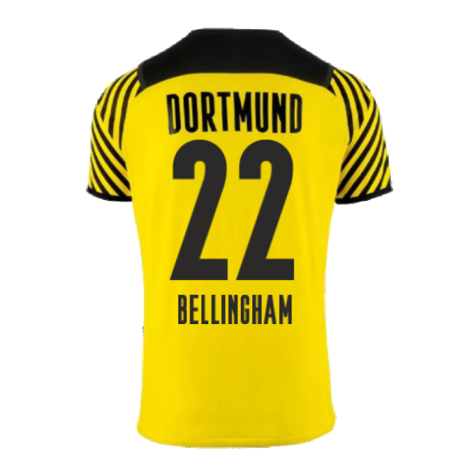 2021-2022 Borussia Dortmund Home Shirt (Kids) (BELLINGHAM 22)-Football Jersey Hub