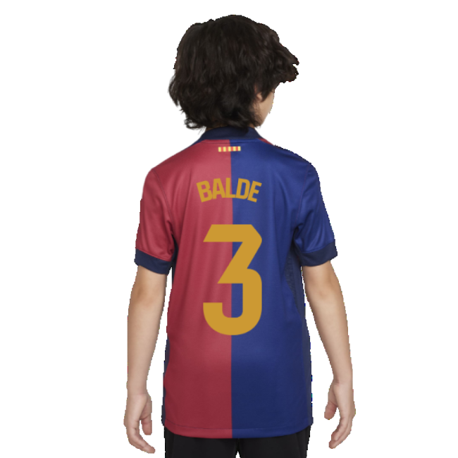 2024-2025 Barcelona Home Shirt (Sponsorless) - Kids (Balde 3)-Football Jersey Hub