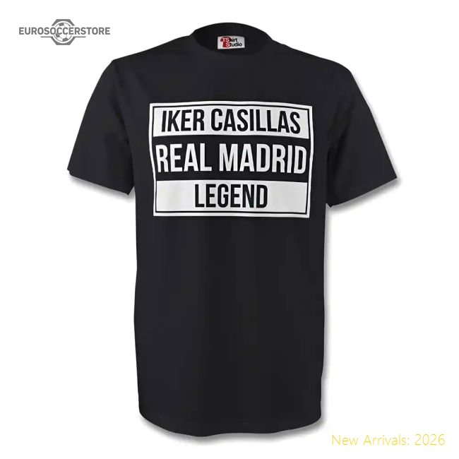 Iker Casillas Real Madrid Legend Tee (black)-Football Jersey Hub