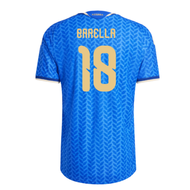 2026-2027 Italy Authentic Home Shirt (Barella 18)-Football Jersey Hub