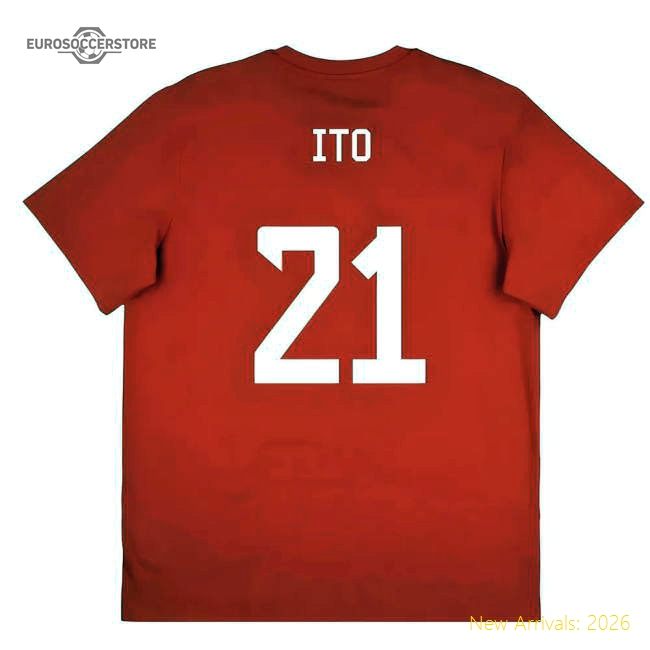 2025-2026 Bayern Munich Seasonal Graphic Tee (Red) (Ito 21)-Football Jersey Hub