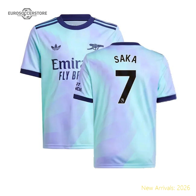 Arsenal 2024-25 Third Shirt (7-8y) Saka #7 (Excellent)-Football Jersey Hub